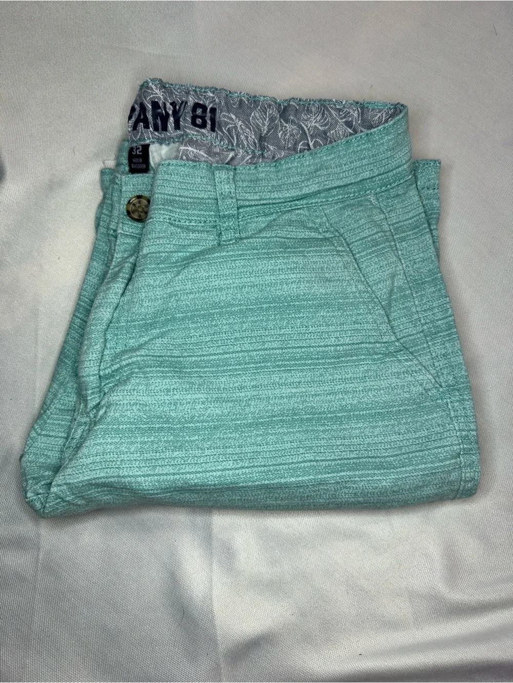 Company 81 Men's Teal Shorts size 32 Waist‎